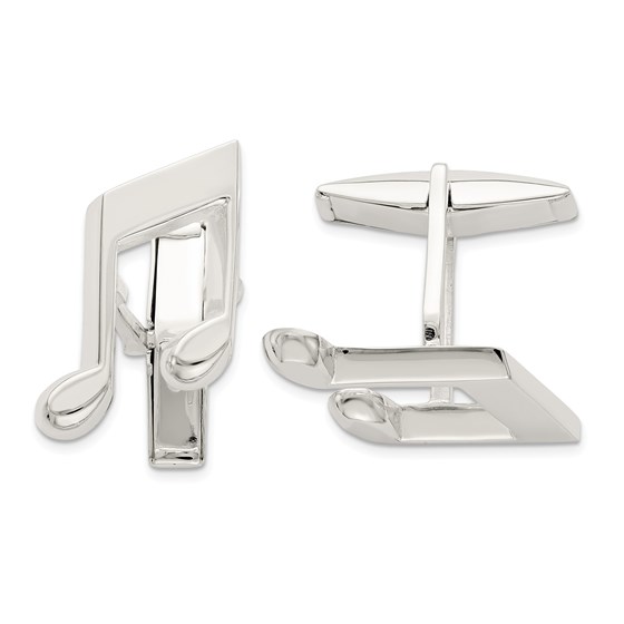Sterling Silver Music Note Cuff Links Sterling Silver Music Note Cuff Links