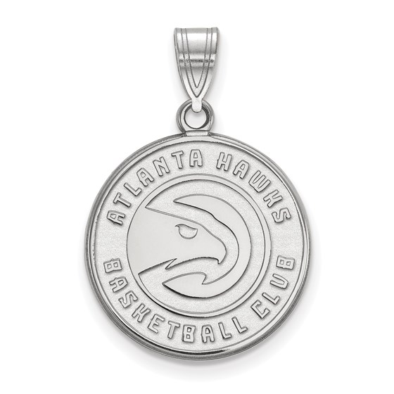 Sterling Silver NBA Atlanta Hawks Large Pendant Sterling Silver NBA Atlanta Hawks Large Pendant