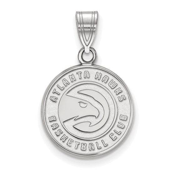 Sterling Silver NBA Atlanta Hawks Medium Pendant Sterling Silver NBA Atlanta Hawks Medium Pendant