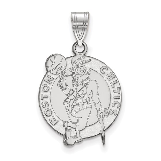 Sterling Silver NBA Boston Celtics Large Pendant Sterling Silver NBA Boston Celtics Large Pendant