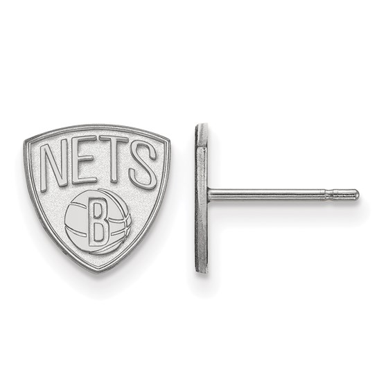 Sterling Silver NBA Brooklyn Nets XS Post Earrings Sterling Silver NBA Brooklyn Nets XS Post Earrings