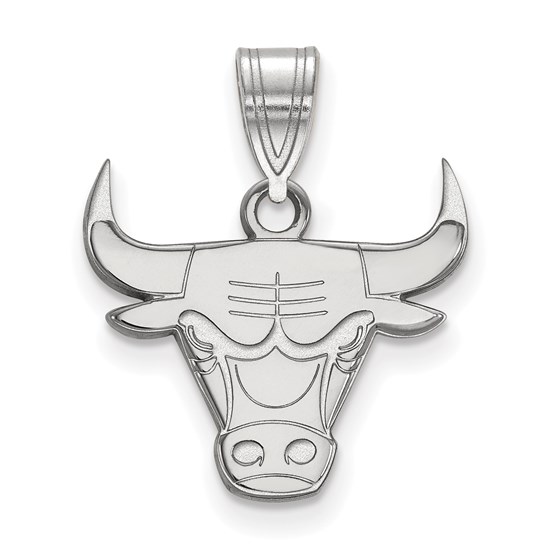 Sterling Silver NBA Chicago Bulls Medium Pendant Sterling Silver NBA Chicago Bulls Medium Pendant