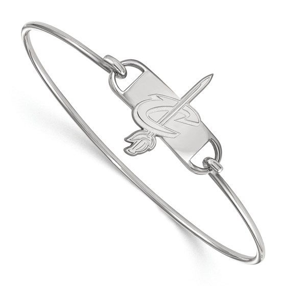 Sterling Silver NBA Cleveland Cavaliers Wire Bangle Sterling Silver NBA Cleveland Cavaliers Wire Bangle