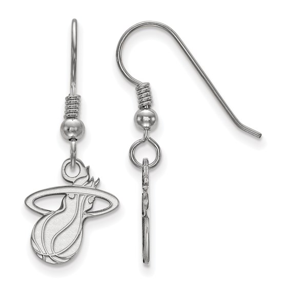 Sterling Silver NBA Miami Heat Small Dangle Earrings Sterling Silver NBA Miami Heat Small Dangle Earrings