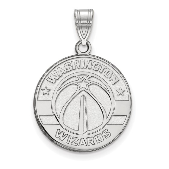 Sterling Silver NBA Washington Wizards Large Pendant Sterling Silver NBA Washington Wizards Large Pendant