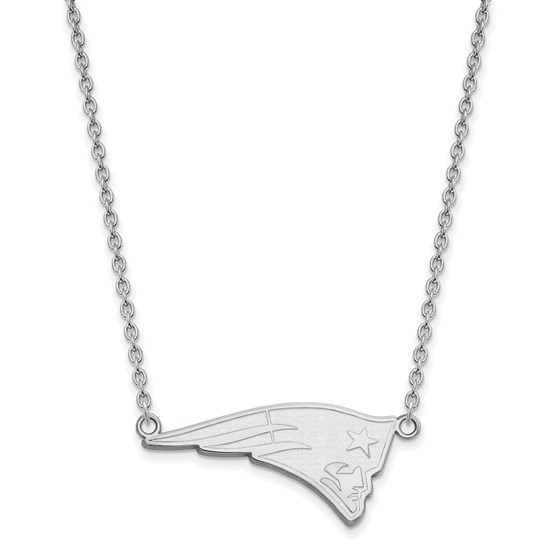 Sterling Silver New England Patriots Large Pendant Necklace Sterling Silver New England Patriots Large Pendant Necklace