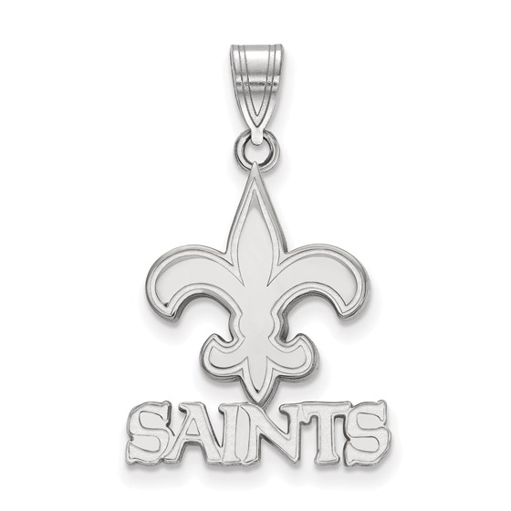 Sterling Silver New Orleans Saints Medium Pendant Sterling Silver New Orleans Saints Medium Pendant