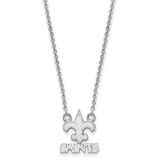 Sterling Silver New Orleans Saints Small Pendant Necklace Sterling Silver New Orleans Saints Small Pendant Necklace
