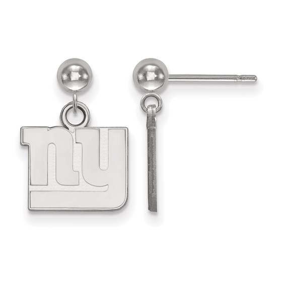 Sterling Silver New York Giants Dangle Ball Earrings Sterling Silver New York Giants Dangle Ball Earrings