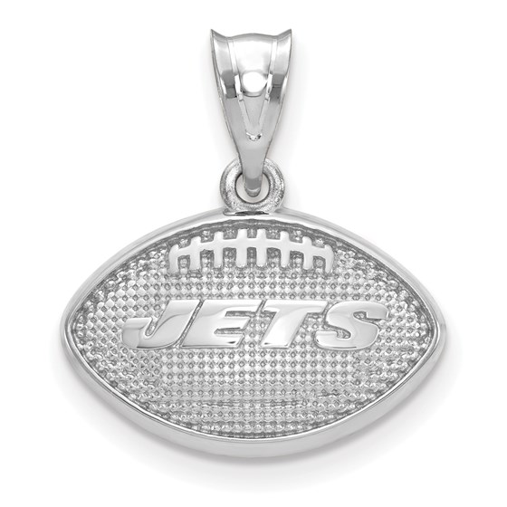 Sterling Silver New York Jets Football with Logo Pendant Sterling Silver New York Jets Football with Logo Pendant