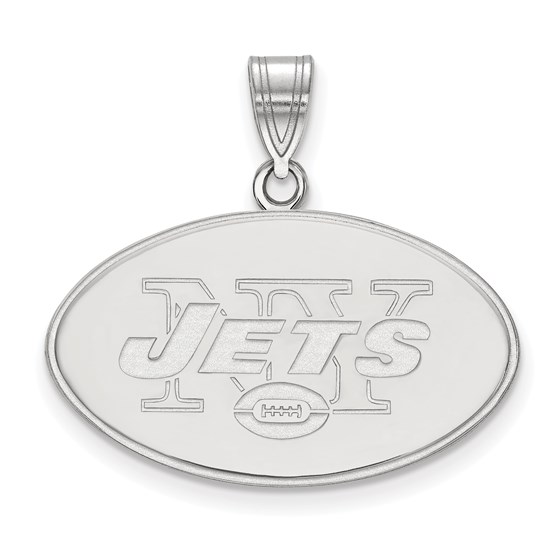 Sterling Silver New York Jets Large Pendant Sterling Silver New York Jets Large Pendant