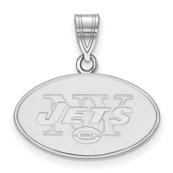 Sterling Silver New York Jets Medium Pendant Sterling Silver New York Jets Medium Pendant