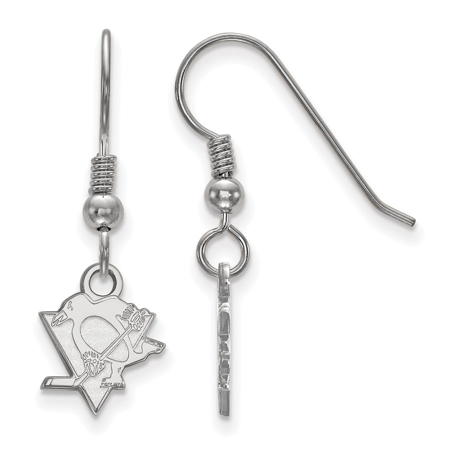 Sterling Silver NHL Pittsburgh Penguins Dangle Earrings