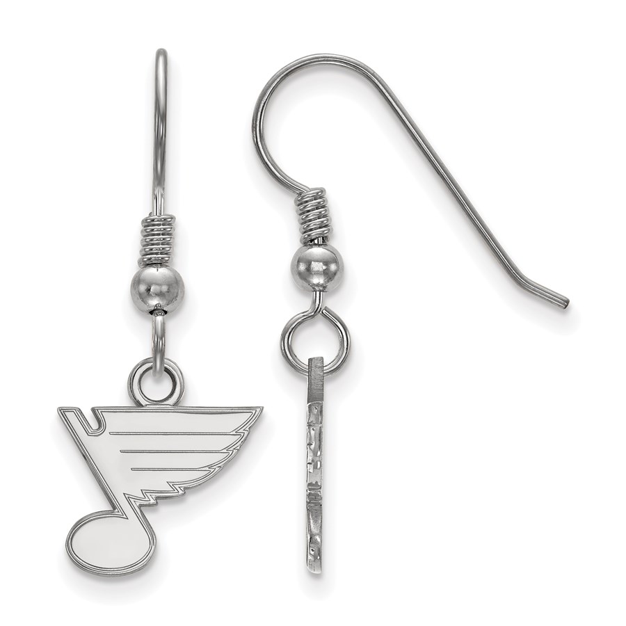 Sterling Silver NHL St. Louis Blues Dangle Earrings