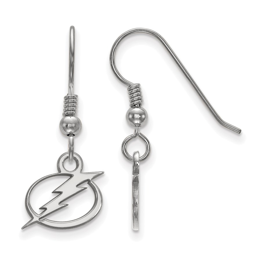 Sterling Silver NHL Tampa Bay Lightning Dangle Earrings