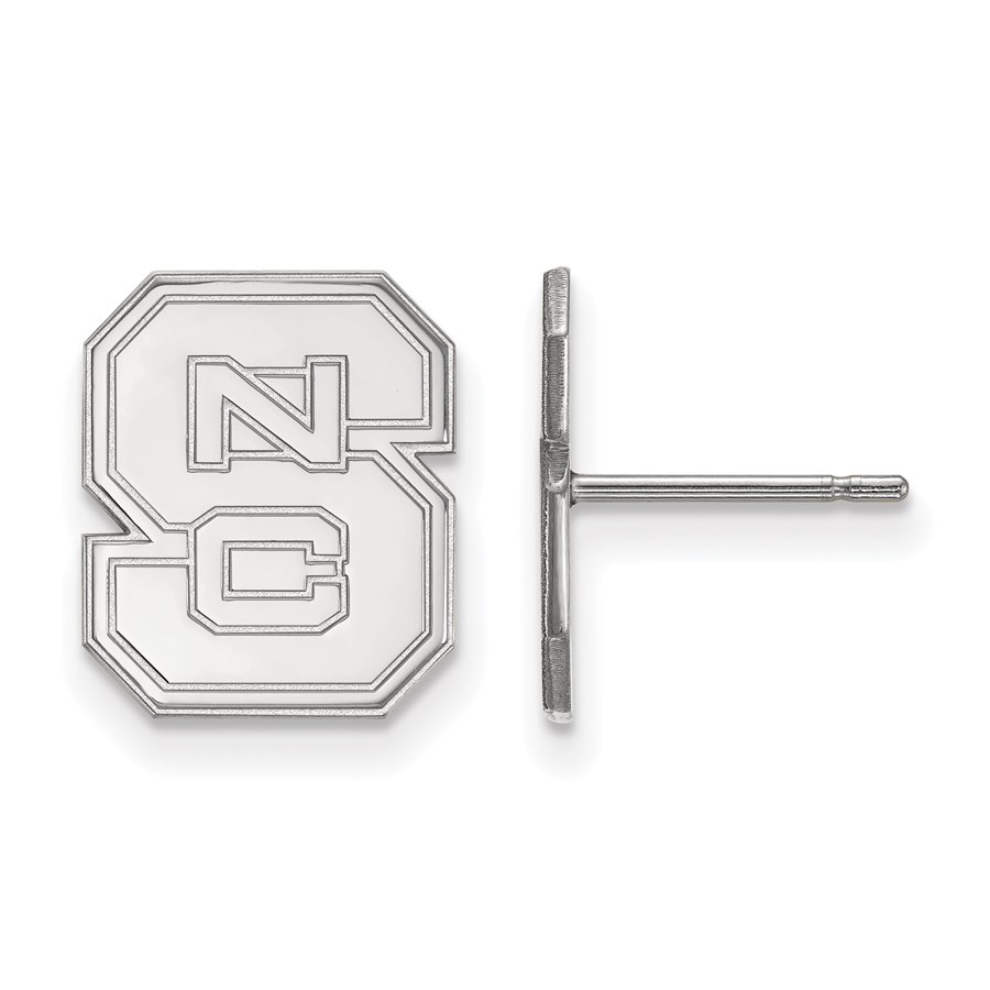 Sterling Silver North Carolina State University Post Earrings