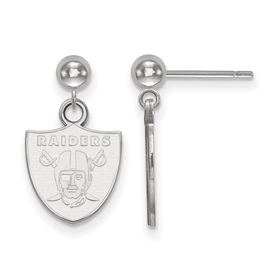Sterling Silver Oakland Raiders Dangle Ball Earrings Sterling Silver Oakland Raiders Dangle Ball Earrings