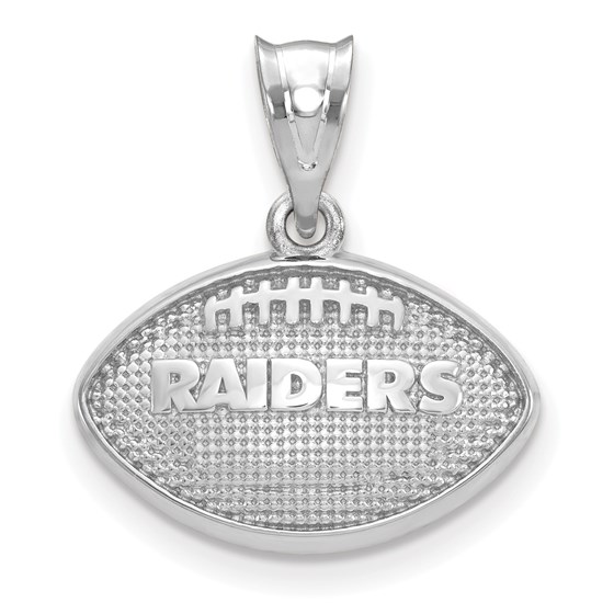 Sterling Silver Oakland Raiders Football with Logo Pendant Sterling Silver Oakland Raiders Football with Logo Pendant