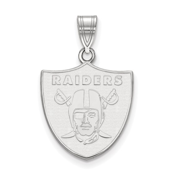 Sterling Silver Oakland Raiders Medium Pendant Sterling Silver Oakland Raiders Medium Pendant