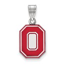 Sterling Silver Ohio State Univ. Medium Enamel Pendant