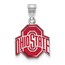 Sterling Silver Ohio State University Medium Enamel Pendant