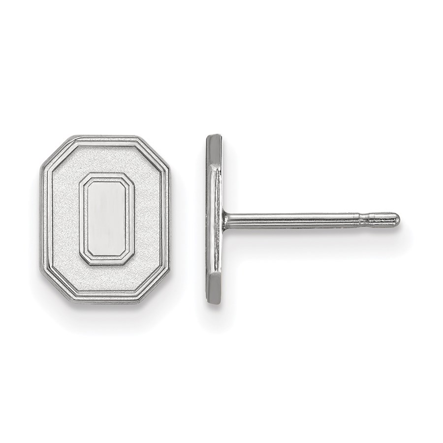 Sterling Silver Ohio State University Post Earrings