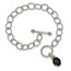 Sterling Silver Onyx 7.5in Toggle Bracelet - 7.5 in.