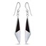 Sterling Silver Onyx & Mother of Pearl Dangle Earrings