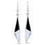 Sterling Silver Onyx & Mother of Pearl Dangle Earrings