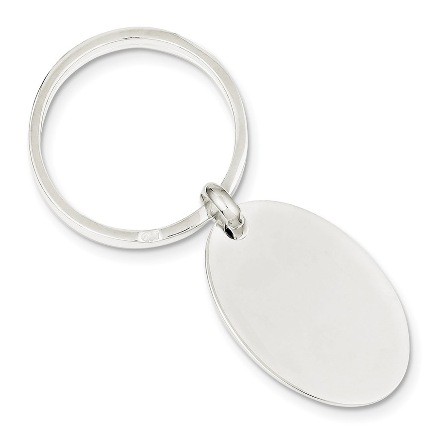 Sterling Silver Oval Key Ring