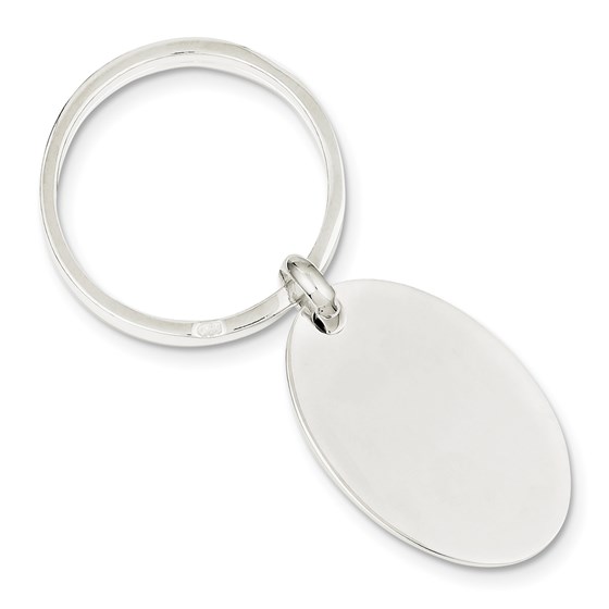 Sterling Silver Oval Key Ring Sterling Silver Oval Key Ring