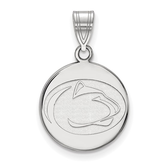 Sterling Silver Penn State University Medium Disc Pendant Sterling Silver Penn State University Medium Disc Pendant