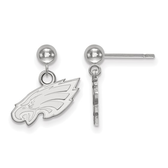 Sterling Silver Philadelphia Eagles Dangle Ball Earrings Sterling Silver Philadelphia Eagles Dangle Ball Earrings