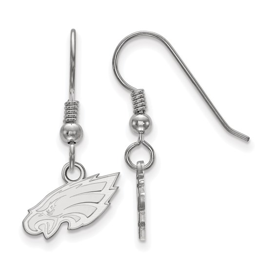 Sterling Silver Philadelphia Eagles XS Dangle Earring Wire Sterling Silver Philadelphia Eagles XS Dangle Earring Wire