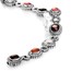 Sterling Silver Pink/Black/White Mother of Pearl Bracelet