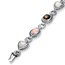 Sterling Silver Pink/Black/White Mother of Pearl Bracelet