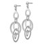 Sterling Silver Polished and Brushed Dangle Earrings - 50 mm