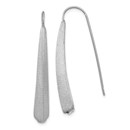 Sterling Silver Polished and Brushed Earrings - 41 mm