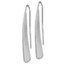 Sterling Silver Polished and Brushed Earrings - 41 mm