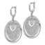 Sterling Silver Polished and Brushed Leverback Earrings - 45 mm