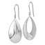 Sterling Silver Polished and Textured Dangle Earrings - 55 mm