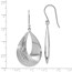 Sterling Silver Polished and Textured Dangle Earrings - 55 mm
