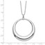 Sterling Silver Polished Circle Necklace - 18 in.