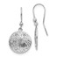 Sterling Silver Polished CZ Dangle Earrings - 37 mm