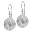 Sterling Silver Polished CZ Dangle Earrings - 37 mm