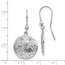 Sterling Silver Polished CZ Dangle Earrings - 37 mm