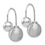 Sterling Silver Polished D/C Front Back Earrings - 32 mm