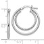 Sterling Silver Polished D/C Hoop Earrings - 25 mm