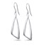 Sterling Silver Polished Dangle Triangular Earrings