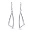 Sterling Silver Polished Dangle Triangular Earrings